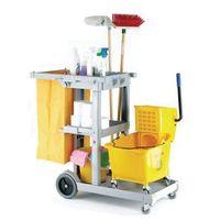 MULTI-PURPOSE JANITORIAL TROLLEY COMPLETE WITH BAG