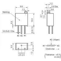 Murata PV36Y504C01B00 Cermet Trimming Potentiometer PV 36 Y