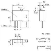 Murata PV36W101C01B00 Cermet Trimming Potentiometer PV 36 Z