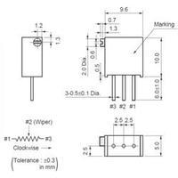 Murata PV36X201C01B00 Cermet Trimming Potentiometer PV 36 P