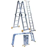 Multi Purpose Aluminium Ladder With Scaffold Plates New