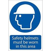 Must Wear Safety Helmets Sign