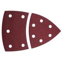 Multi-purpose sandpaper Hook-and-loop-backed, punched Grit size 120 Width across corners 95 mm Wolfcraft 1814000 10 pc