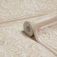 muriva ornate panels taupe wallpaper