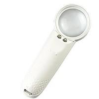 multifunctional handheld 15x magnifier with 2 led white light