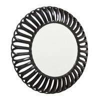 Murcia Semi Black Round Mirror