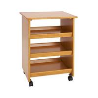 Multi-purpose Storage Table with Castors, Oak, Wood