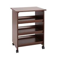 Multi-purpose Storage Table with Castors, Mahogany, Wood