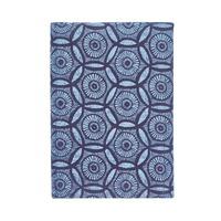 Murmur Japanese Floral Medium Notebook in Indigo