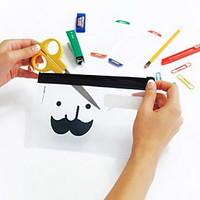 mustache pattern translucent frosted ziplock bag1 pcs