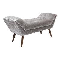 Mulberry Crushed Velvet Chaise Longues Silver