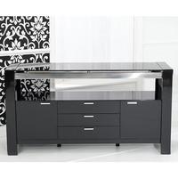 munich high gloss sideboard in black