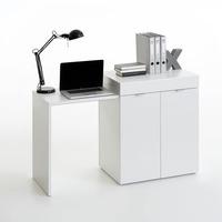 Multifunction Computer Desk In White With Extendable Table