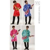 Music Man 70s 80s for 70s 80s Fancy Dress (L) jacket blue/red/pink/green