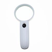 multifunctional handheld 5x magnifier with 2 led white light