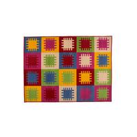 multi coloured pegs modern rug majorca 120x160