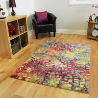 Multi Coloured Super Soft Thick Funky Design Floor Rugs - Stella 160cmx230cm (5\'3\