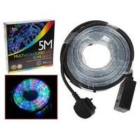 Multicoloured LED Rope Light Mains Operated Outdoor And Indoor Use 5m