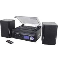 music system with dab radio turntable cd and cassette player
