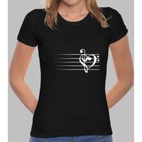 music heart - woman t-shirt