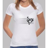 music heart - woman t-shirt