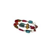Multi-Coloured Mixed Bead Double Layered Bracelet