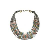 Multi-Coloured Tribal Beaded Pattern Collar Necklace