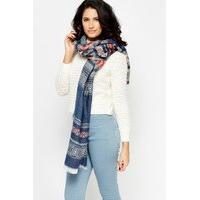 multi printed scarf