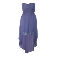 Mullet Hem Chiffon Bandeau Dress