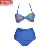 muairen womens high waistretro polka dot bikini bra style swimsuit cov ...