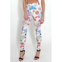 Multi Jewel Printed Leggings