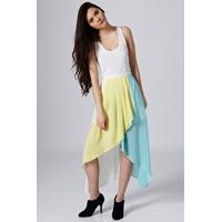 Multi Coloured Mullet Hem Skirt