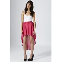 Mullet Hem Chiffon Skirt