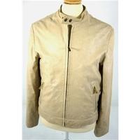 mulberry size 40 dark cream leather jacket