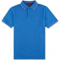 musto miles tipped polo atlantic blue medium