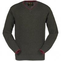 musto shooting v neck lambswool jumper vineyard large