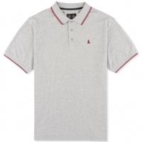 musto miles tipped polo light grey marl small