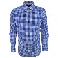 musto mens classic country shirt ss17 royal blue gingham small