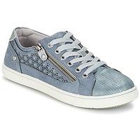 mustang fripou girlss childrens shoes trainers in blue