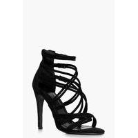 Multi Strap Cage Gladiator Heel - black