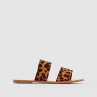 mules with leopard print straps