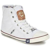 mustang gallego womens shoes high top trainers in white