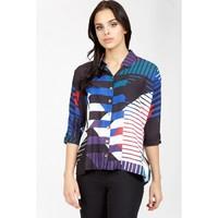 MULTI STRIPE BATWING SHIRT