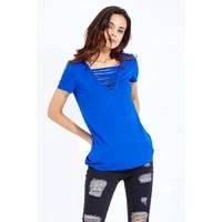 multi strap front oversized t shirt