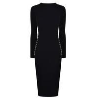 MUGLER Black Midi Dress