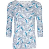 Mudd & Water Sure Thing Top - White Leaf Print