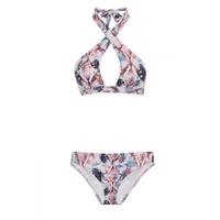 Multi Strap Front Bikini in Frosted Butterfly Print