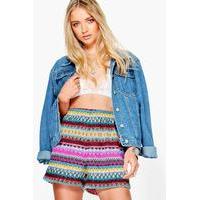 multi colour crochet shorts multi