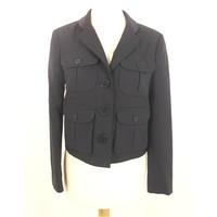 Mulberry Size 6 \'Tippi\' Navy Blue Military Style Short Jacket