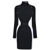 MUGLER Contrasting Embellished Dress